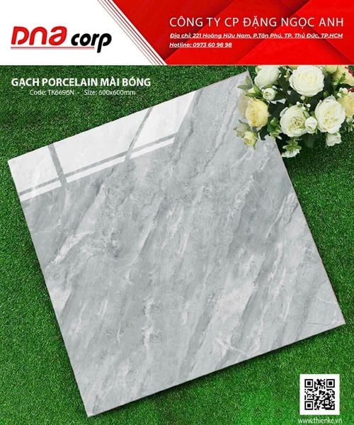 60x60 TK6696N Gạch Porcelain Mài Bóng 