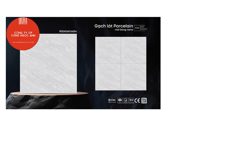  80*80 8168 gach lát nền đá bóng kính CMC (3 viên/thùng/1,92m) 