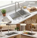  Chậu rửa chén inox 1 hộc âm viền KSH11H060SX KT: 600 × 450 × 220 mm (giá đã giảm) 