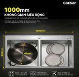  Chậu rửa chén inox 2 hộc KSH02H100SX KT: 1000×500×220mm 