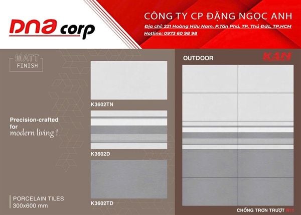  30x60 K3602TD Thân Gạch Đá Đậm th8v/1.44m vitaly 