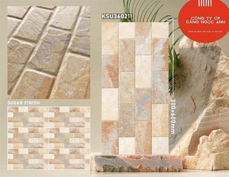  30*60 KSU 360211 Gạch đá trang trí ( 8 viên/thùng= 1.44m) 