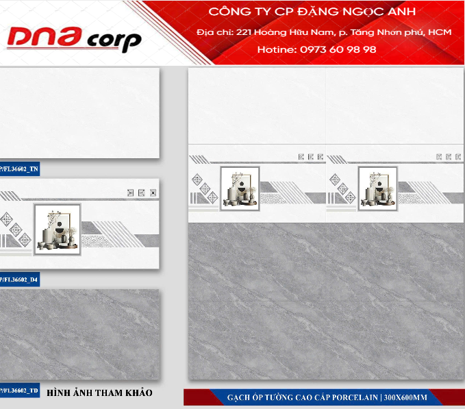  30*60 P/FL36602D4 Gạch ốp tường Điểm đá Hà Thanh (1.8m/10v/th) 