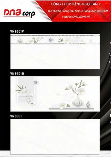  30*60 VN3601V Gạch ốp lát men bóng Viên Viền (1.44m/8v/th) 