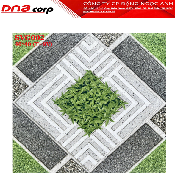  40*40 SVG002 men trung đô ( 9 viên/thùng/1.44 m) giá tính tiền thùng 6v 