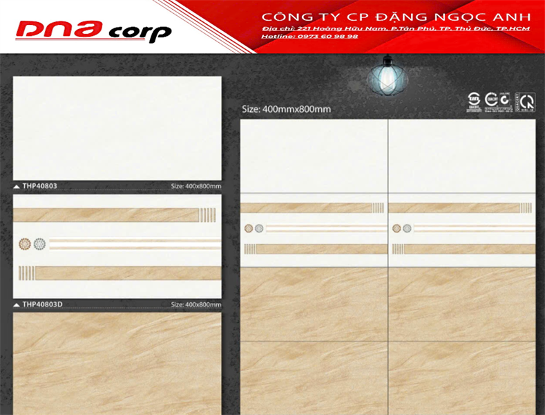  40*80 THP40803 ốp tường đá màu nhạt ( 4 viên/thùng/1,28m) 