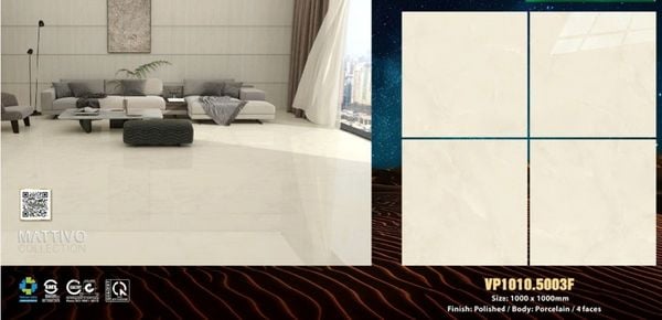  100*100 VP1010.5003F Gạch lát nền đá bóng kính khổ lớn (2v/th/2m) 