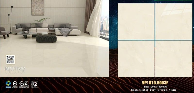  100*100 VP1010.5003F Gạch lát nền đá bóng kính khổ lớn (2v/th/2m) 