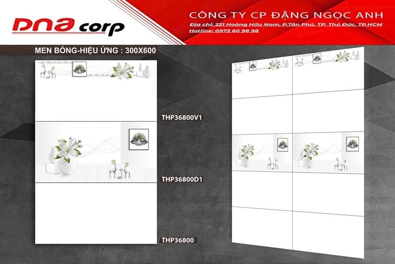  30x60 THP36800V1 Gạch Men Bóng 