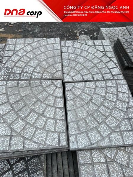  Gạch 40*40 vỉa hè quạt xám 