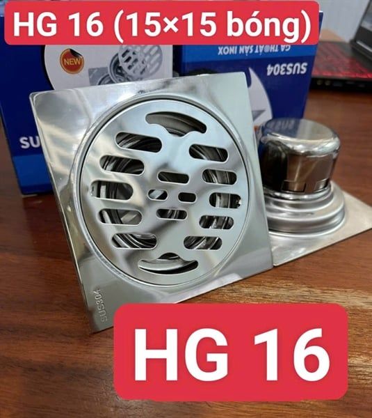  THOÁT SÀN ,LỌC RÁC 15*15 DÀY 1,5LY SUS304 HG16 PHI 90 
