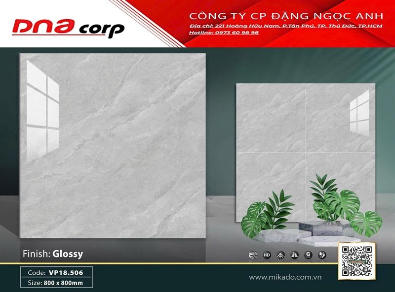  80*80 VP18.506 Gạch ốp lát đá bóng kính Mikado (3v/thùng=1.92 m) 