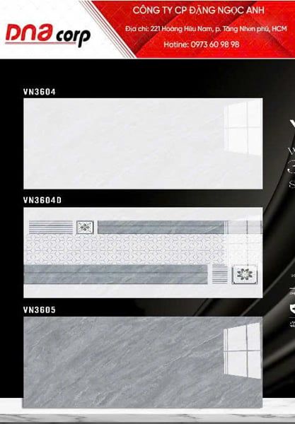  30*60 VN3604D Gạch ốp lát men bóng Viên Điểm (1.44m/8v/th) 