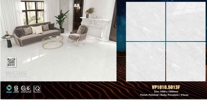  100*100 VP1010.5013F Gạch lát nền đá bóng kính khổ lớn (2v/th/2m) 