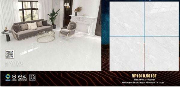  100*100 VP1010.5013F Gạch lát nền đá bóng kính khổ lớn (2v/th/2m) 