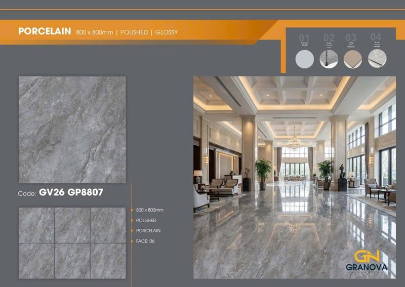  80*80 GV26 GP8807 gạch lát nền đá bóng kính Viglacera (3v/th/1.92m) 