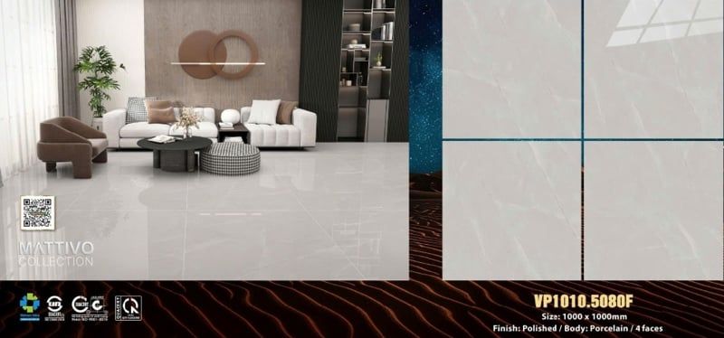  100*100 VP1010.5080F Gạch lát nền đá bóng kính khổ lớn (2v/th/2m) 
