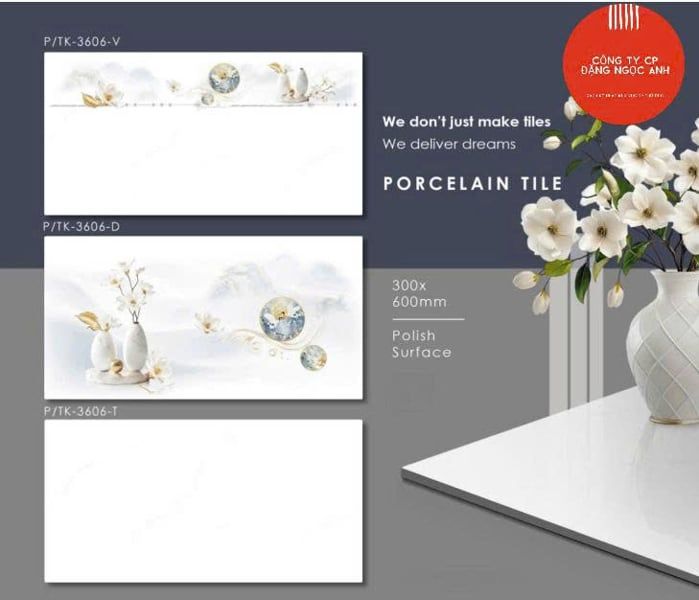  Gạch 30X60 TK 3606V Gạch lát nền đá Bóng Viền Hà Thanh(10v/th/1.8m) 
