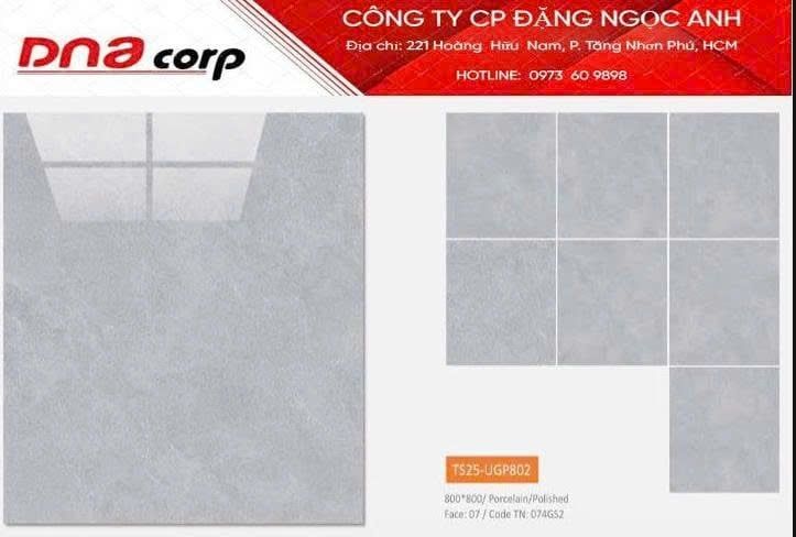  80*80 TS25-UGP802 Gạch đá bóng kính Viglacera (3v/th/1.92m) 