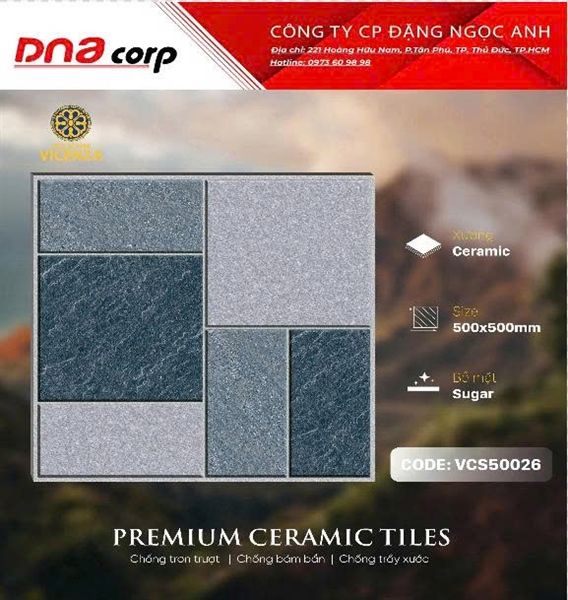  50*50 VCS50026 gạch lát nền Men Mờ Vicenza(1.5m/6v/th) 