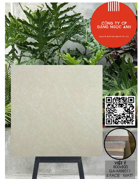  80*80 M88011 gạch lát nền đá mờ Việt ý ( 3v/thùng/1.92m) 