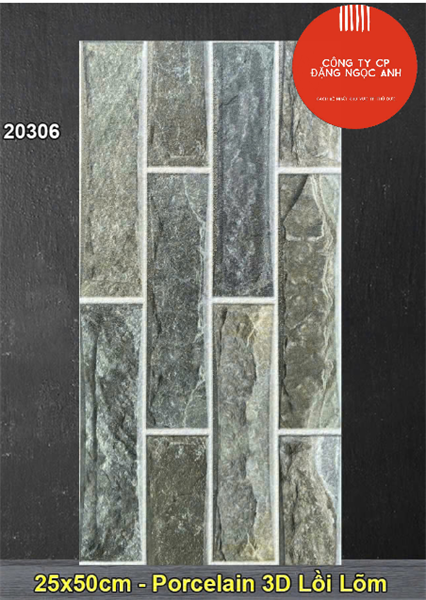  25*50 20306 gạch trang trí đá (12v/th/1.25m) 