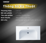  Lavabo dương vành LF5358 (kt 460*800*70mm) caesar( giá đã giảm) 
