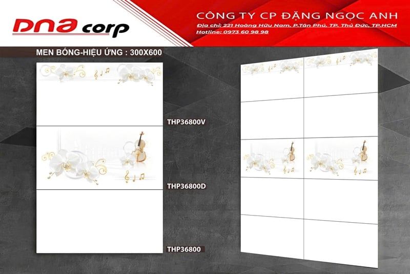  30x60 THP36800D Gạch Men Bóng 