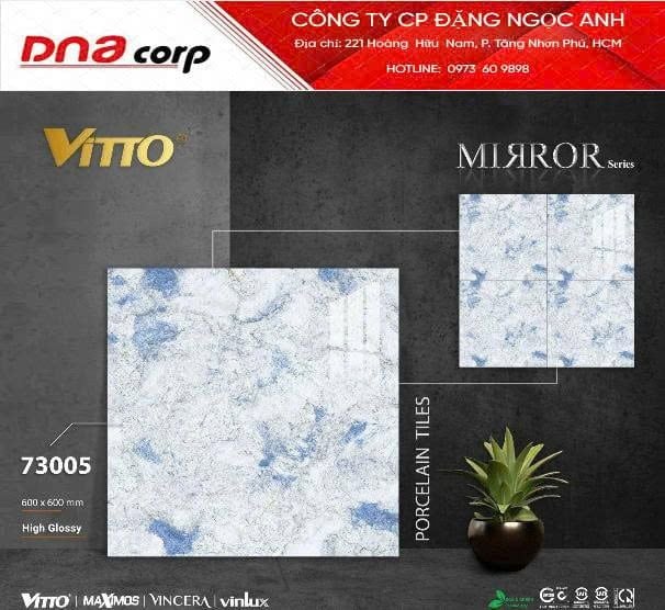  60*60 73005 gạch lát nền đá bóng kính Vitto (4v/th/1.44met) 