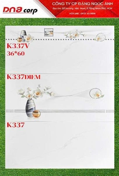  30*60 K336V Gạch ốp tường Viền men bóng Nices (T=8V=1.44M) 