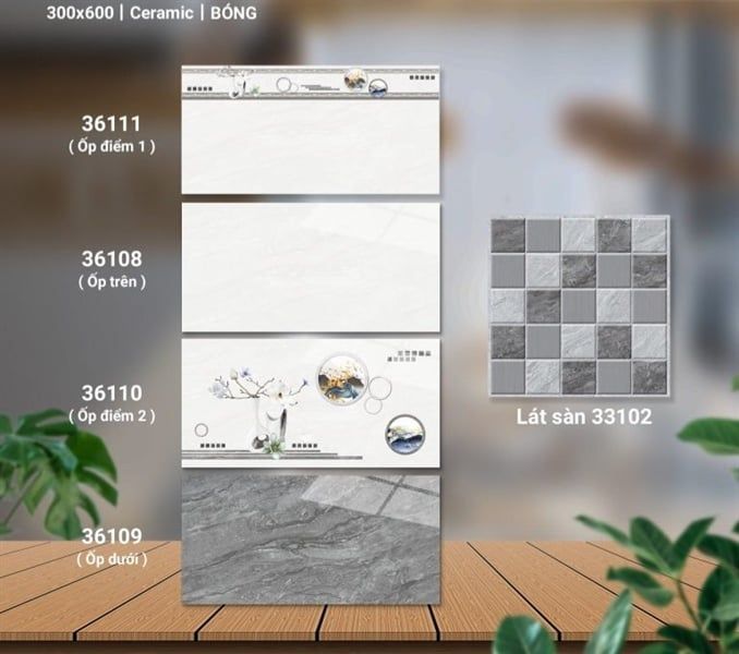  30*60 36110 Gạch ốp tường điểm (1.44m/8v/th) 