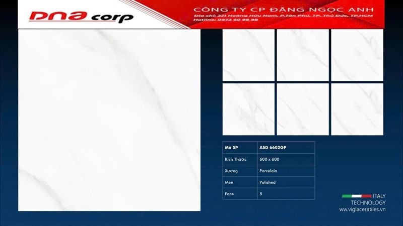  80*80 ASD 8801GP gạch lát nền đá bóng kinh viglacera (1.92m/3v/thùng) 