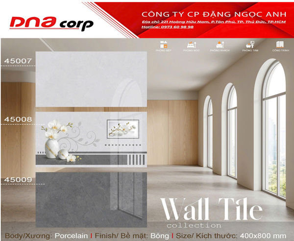  40*80 45009 Gạch ốp tường đá bán sứ thân Đậm Kamado (4 viên/thùng/1,28m2) 