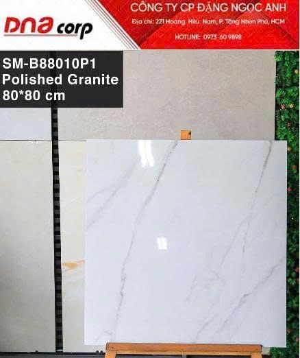 80*80 SMB88010P1 Gạch lát nền đá bóng kính Việt Ý (3V/TTH1.92m) 