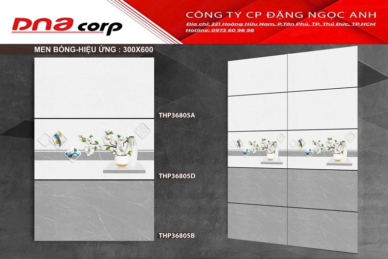  ốp men bóng pak30x60 THP36805A th9v/1.62m loại 1 