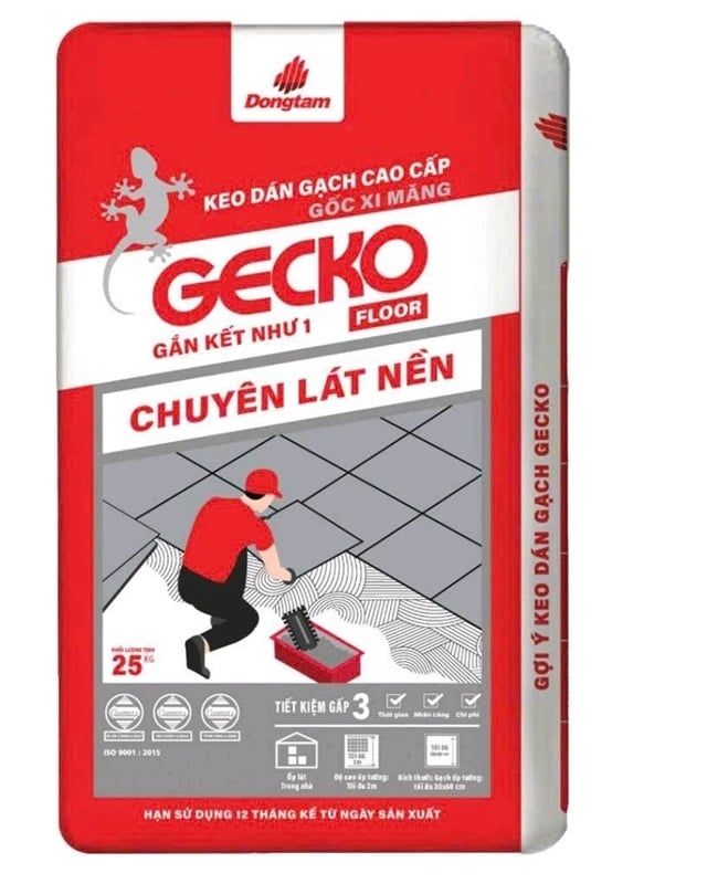  KEO DÁN GẠCH CHUYÊN lát nền ĐỒNG TÂM 25KG GECKO 