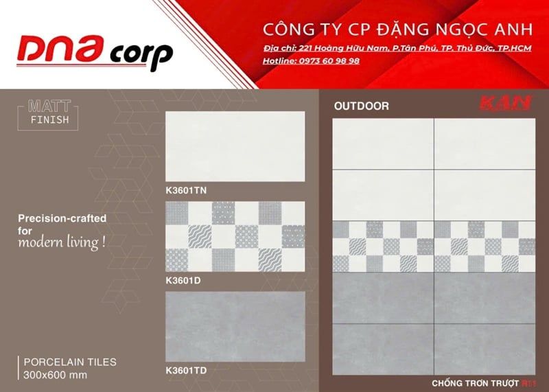  30x60 K3601TD Thân Gạch Đá Đậm 