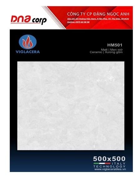  50*50 HM501 Gạch men mờ Viglacera Anh Tuấn Phát 