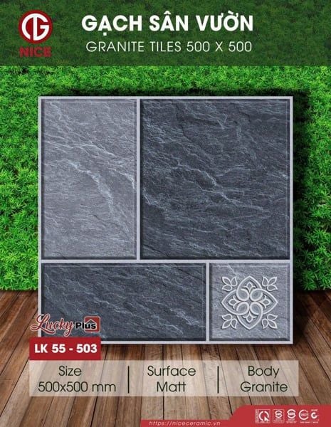  50*50 LK55-503 Gạch đá mờ (6v/th/1,5m) 