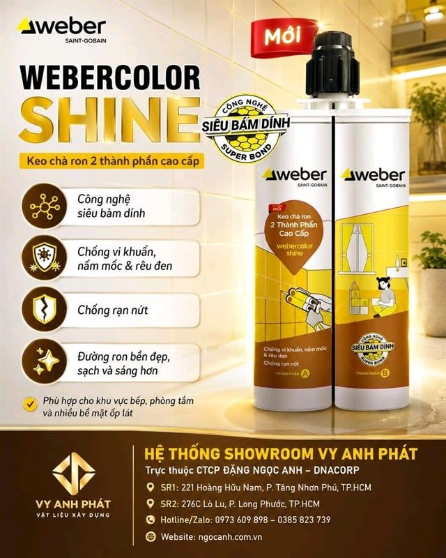  keo chà ron expoxy 2tp weber màu gỗ 228 