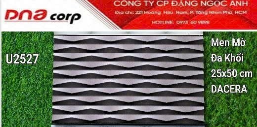  25*50 U2527 Gạch trang trí men mờ (12v/th/1.5m) 