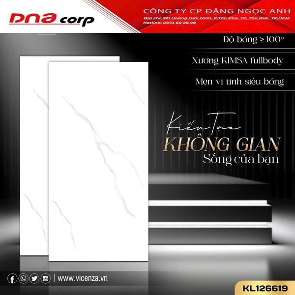  60*12 KL126619 Gạch đá bóng kính (2v/1th=1.44m) 