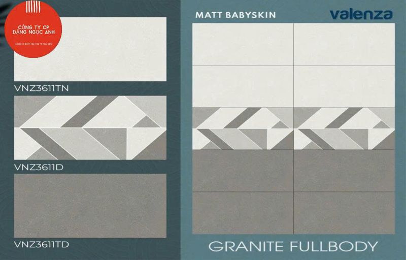  Gạch 30X60 VNZ3611D Gạch lát nền đá mờ Điểm Valenza (8v/th/1.44m) 