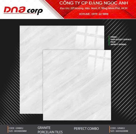  80*80 GR8802 gạch lát nền đá bóng kính (3v/th/1.92met) 