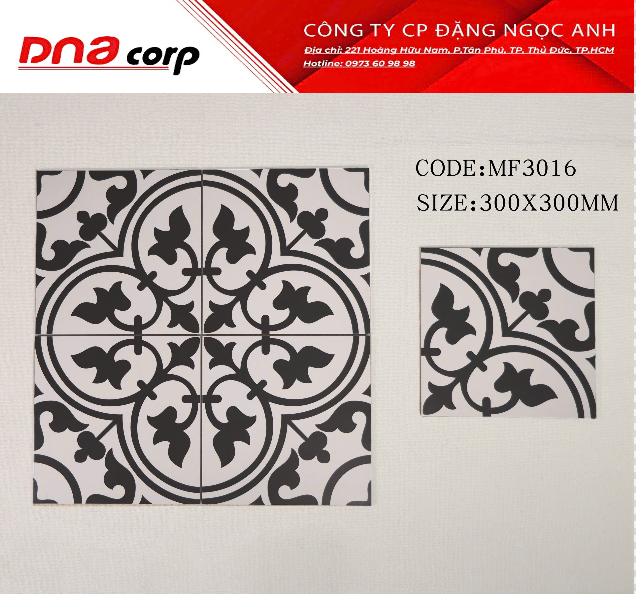  30*30 MF3016 Gạch lát nền đá TQ (11v/th/0.99 mét) 