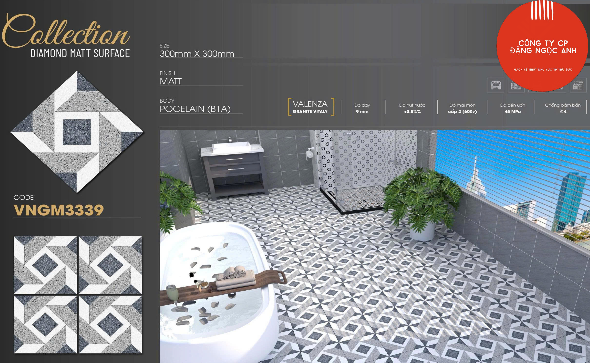  30*30 VNGM3339 Gạch lát nền đá Vanlenza (11v/th/) 