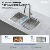  Chậu rửa chén inox 2 hộc mài vát cạnh KSH02H082SE KT: 820 × 450 × 220 mm ( giá đã giảm) 