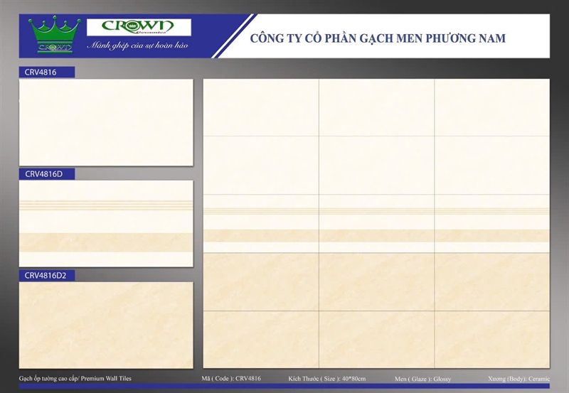  40*80 gạch ốp tường men đậm crv4816D th5v/1.6m grancera 