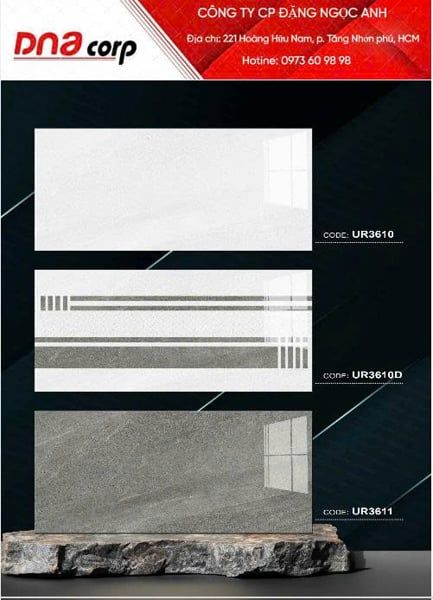  30*60 UR3610 Gạch ốp lát đá bóng Nhạt (1.44m/8v/th) 