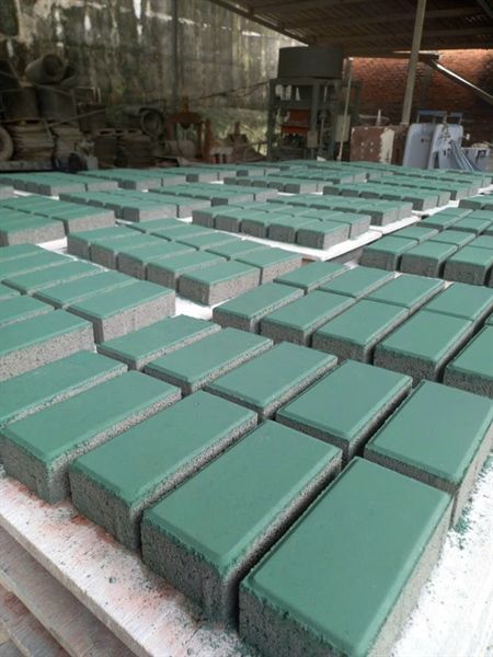  gạch tự chèn chữ nhật 10*20 màu xanh 50v/m 